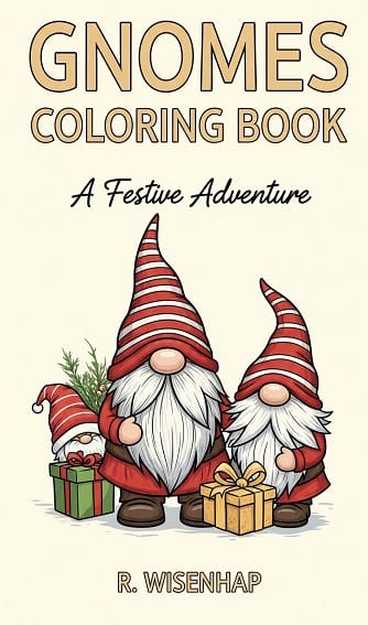 Gnomes Bold & Easy Christmas Coloring Book